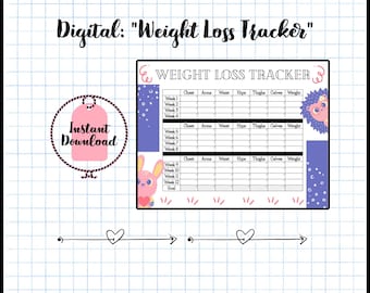 Gewichtsverliestracker | Meettabel (digitale download)