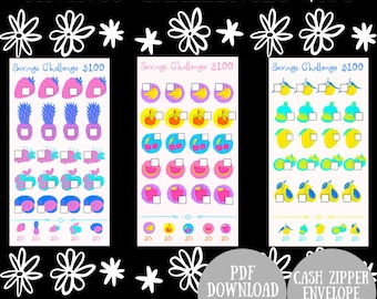 Grillig fruit: spaaruitdaging van 100 dollar | Afdrukbare pdf