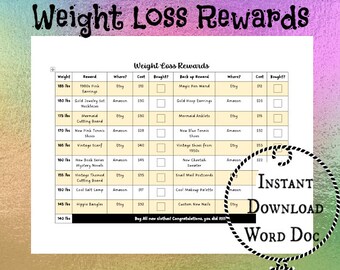 Weight Loss Rewards - Etsy