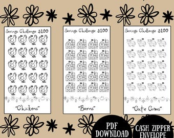 Boerderijbesparingsuitdaging | Afdrukbare tracker van 100 dollar (pdf-download)