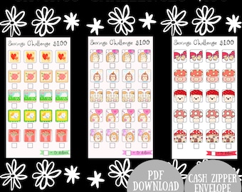 Afdrukbare uitdaging: 100 dollar besparen | Egel, paddenstoelenthema's (pdf-download)