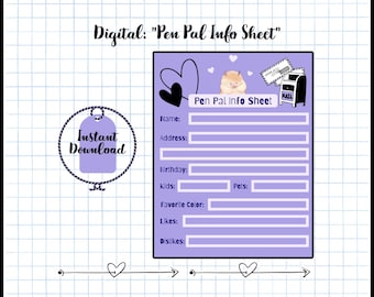 Informatieblad penvriend | Afdrukbare sjabloon (pdf-download)