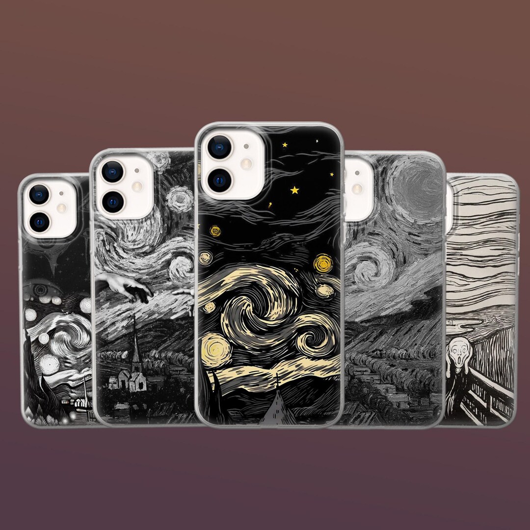 Cover Van Gogh Per IPhone 16, Motivo Notte Stellata, Custodia Portafoglio - 3