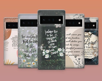 Christian Phone Case Pray Bible Verse Case for Google Pixel 10, 9A, 9Pro XL, 8A, 8Pro, 7A Samsung S25, S24Fe, A16, A56 iPhone 17, 16E, 15,14