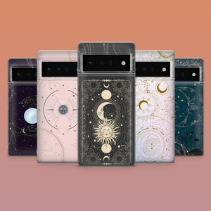 Moon Astrology Phone Case Witchy Cover for Google Pixel 9A, 9Pro XL, 8A, 8Pro, 7Pro, 7A, 6A iPhone 16E, 15, 14, 13 Samsung S25,S24fe,A56,A16