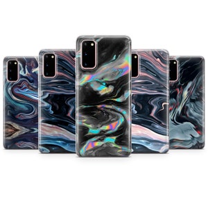 Rainbow Marble Phone Case, Holographic Neon Case for Galaxy s21Fe, S22, S20, Samsung A13, A53, A33, iPhone 14, 13, 12, 11, Pixel 6A, 5, 4, 3