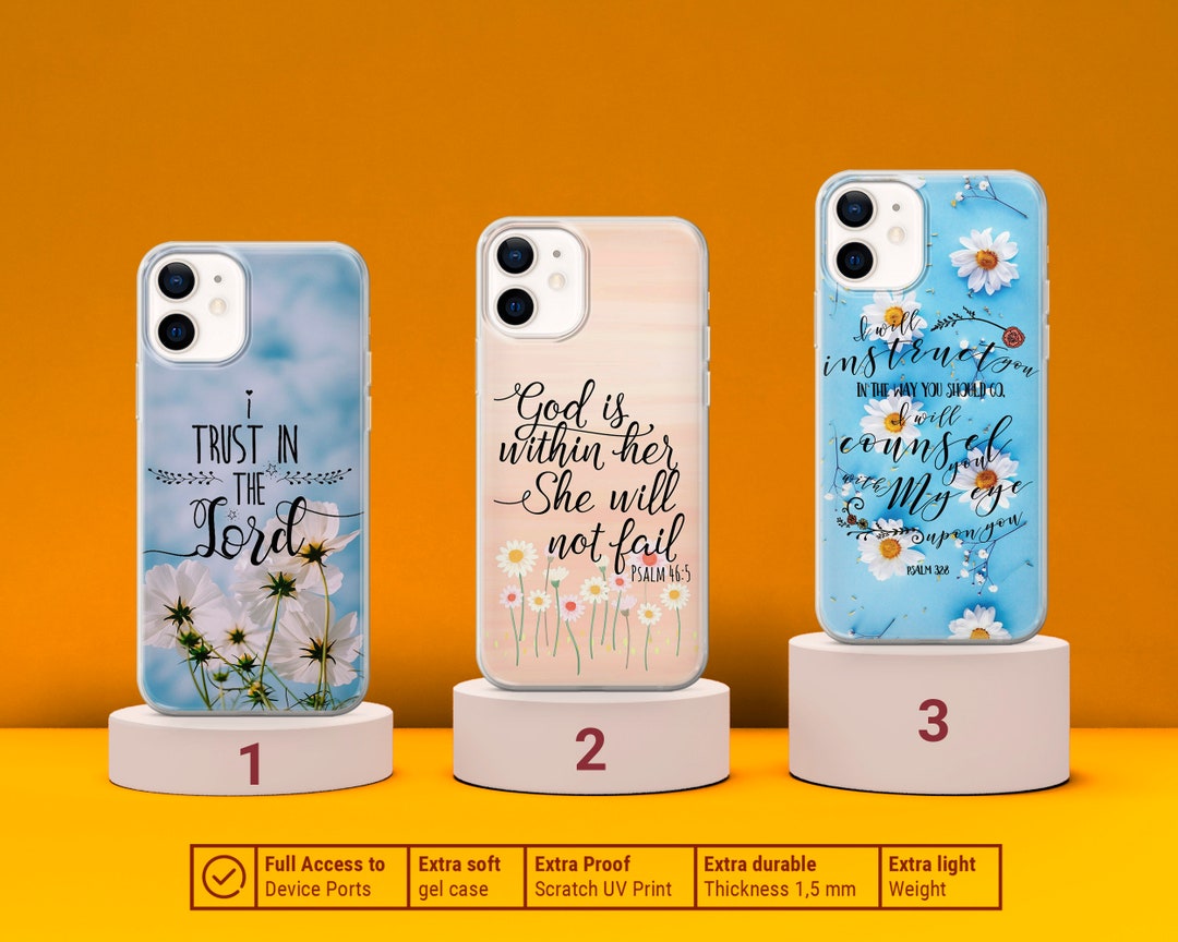 Bible Verse Phone Case Christian Phone Case for iPhone 15, 14, 13, 12