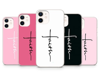 Faith Christian Cross Phone Case God Religion Cover for iPhone 17, 16E, 15, 14, 13, 12 Samsung S25, S24Fe, A16 A56 Pixel 10A 9Pro XL 9A 8Pro