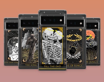 Tarot Card Phone Case Goth Witchy Cover for Google Pixel 9A, 9Pro XL, 8A, 7A, 6A Samsung Galaxy S25, S24Fe, S23, A16, A56 iPhone 16, 15, 14