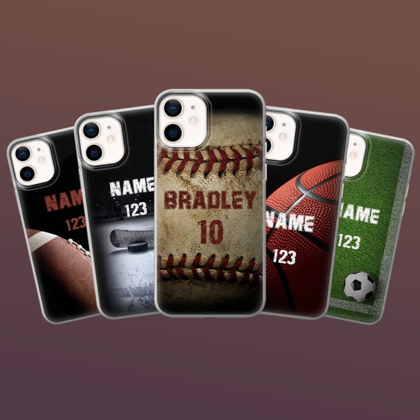Football, Hockey Phone Case Baseball Cover for iPhone 14Pro, 13, 12, 11, Xr, 7, SE, Samsung S23, S22, S21Fe, S20, A14, A54, S10, Pixel 7, 6A