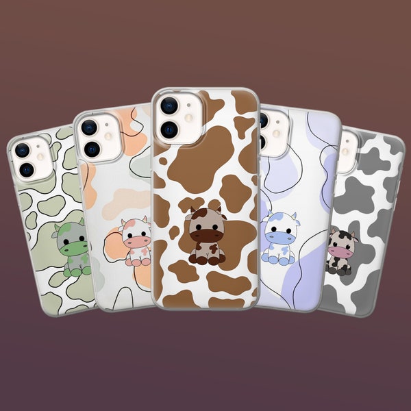 Baby Cow Phone Case Calf Livestock iPhone Cover for iPhone 15Pro, 14, 13, 12, 11, Galaxy S24, S23fe, S22, Samsung A15, A54, Pixel 8A, 7A, 6
