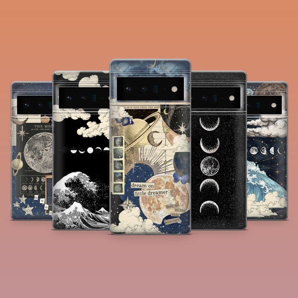 Étui pour téléphone Witchy Astrology et cycle lunaire pour Google Pixel 8A, 8Pro, 7Pro, 7A, 6, Samsung Galaxy S24, S23Fe, A15, A54, iPhone 15, 14, 13