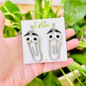 Back To School Clippy Earrings | School Clip earrings | Retro Cute Computer Jewelry Nostalgic Earring | Student Earrings | Teachers Earrings