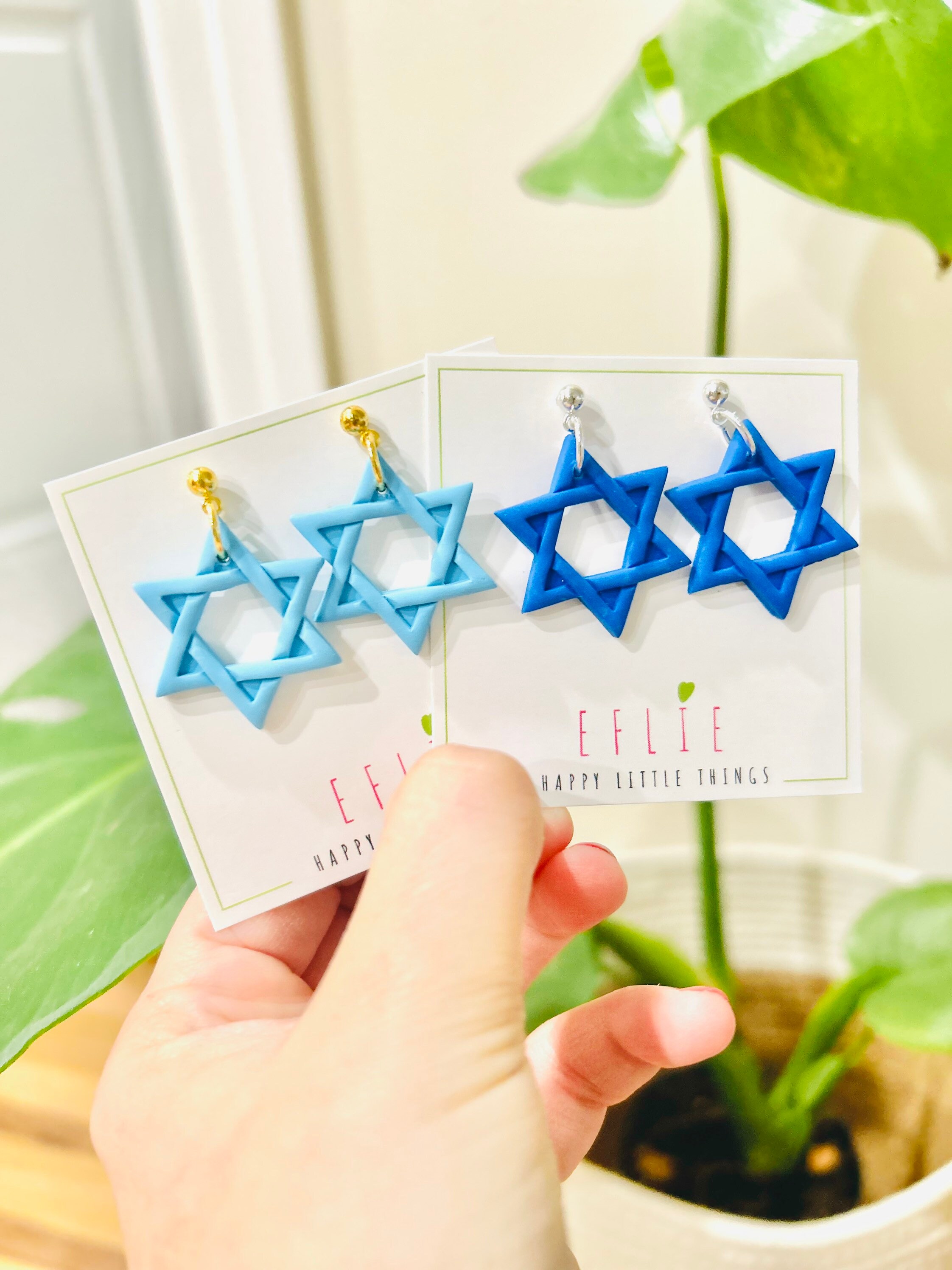 Orecchini Sigillo Messianico Di Gerusalemme – Stella Di David, Menorah E Pesce Ichthus – Gioielli Religiosi In Acciaio Per Donna
