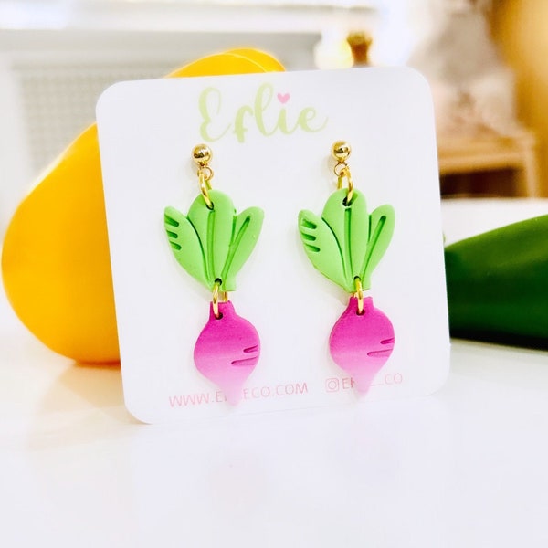 Polymer Clay Vegetable Earrings Etsy