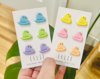Easter Marshmallow Chick  Studs | Easter Chicks | Easter  Earrings | Easter Gifts For Her | Candy Stud Earrings Easter |