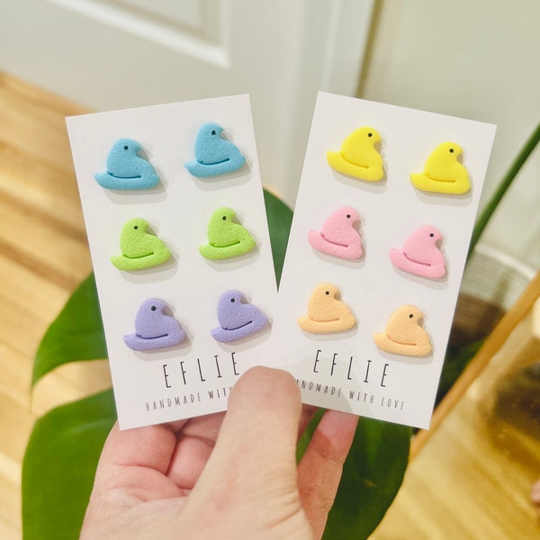 Easter Marshmallow Chick  Studs | Easter Chicks | Easter  Earrings | Easter Gifts For Her | Candy Stud Earrings Easter |