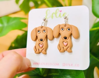 HUAGEO Christmas Dachshund Earrings - Cute Black Dog In Santa Suit, Acrylic Dangle Earrings For Women, Pet Lover Gift - View #7