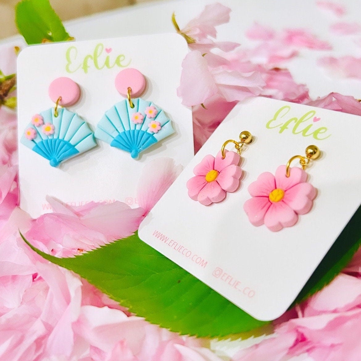 Cherry Blossom Sakura Pink Earrings | Pink Floral Spring
