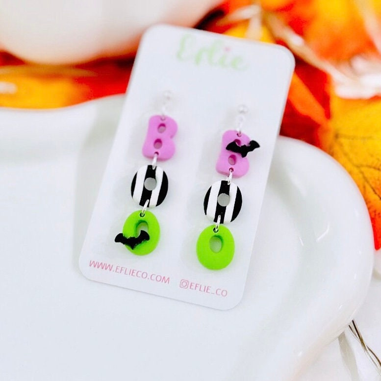 Orecchini A Fantasma Verde Incubo – Gioielli Originali Per Halloween In Acrilico E Argento 925 - 2