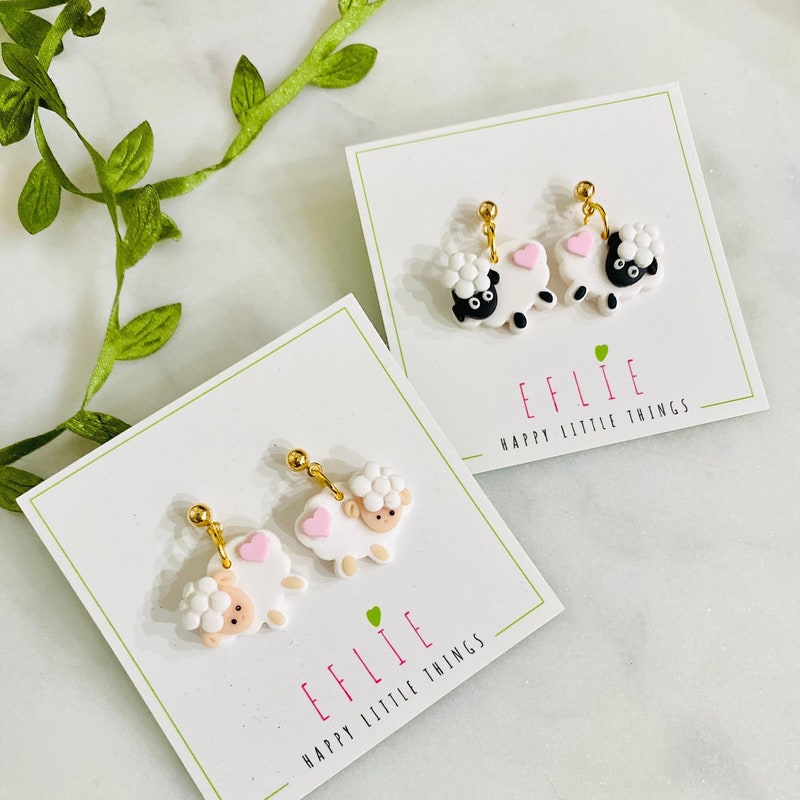 Cute Tiny Sheep Earring Animal Jewelry Birthday Gifts 10pcs-S119