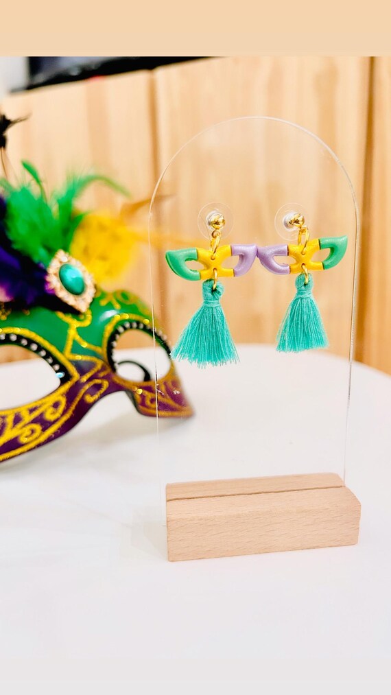Set di orecchini con cerchietto e nappe di piume per Mardi Gras - Italia