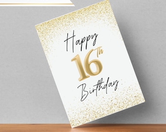 Modello Di Biglietto Di Auguri Per Il 16° Compleanno Con Sfondo Di Coriandoli 16261405