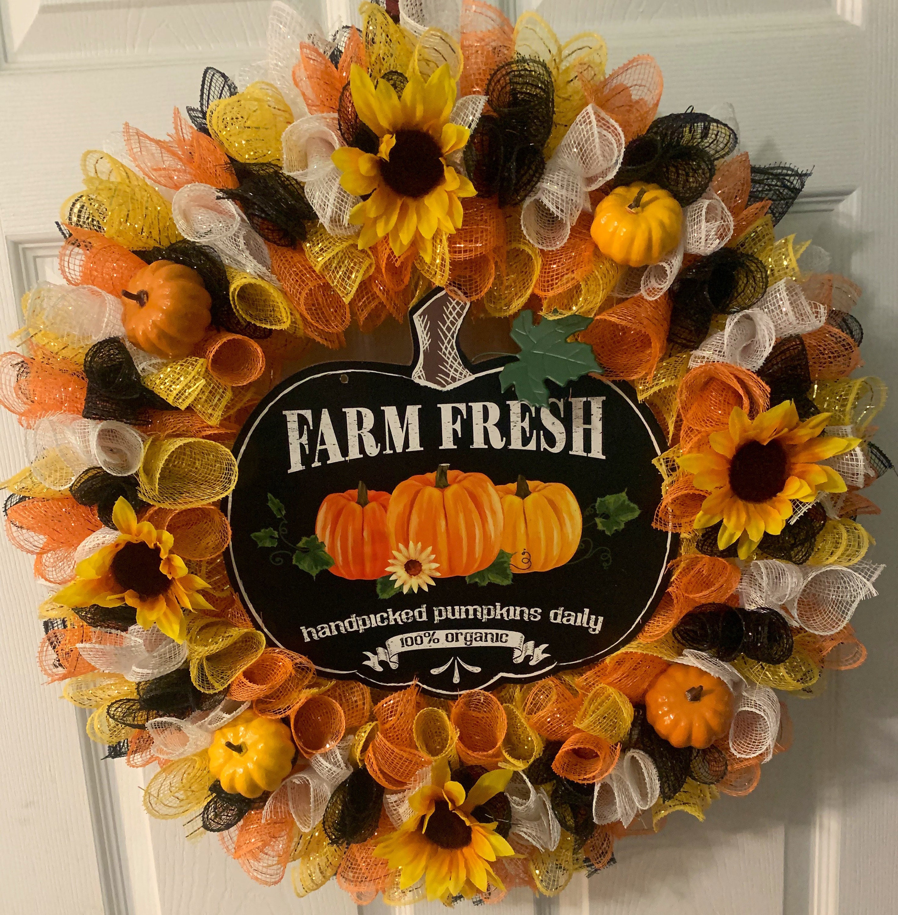 Fall Pumpkin Wreath-Autumn Wreath