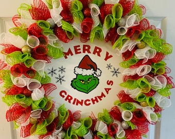 Grinch merry grinchmas wreath .