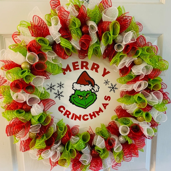 Grinch merry grinchmas wreath .