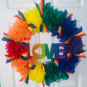 Rainbow Love wreath