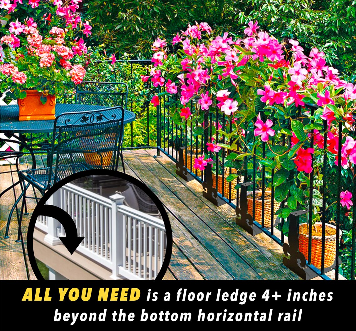 Railing Planter Floating Garden Shelf Etsy