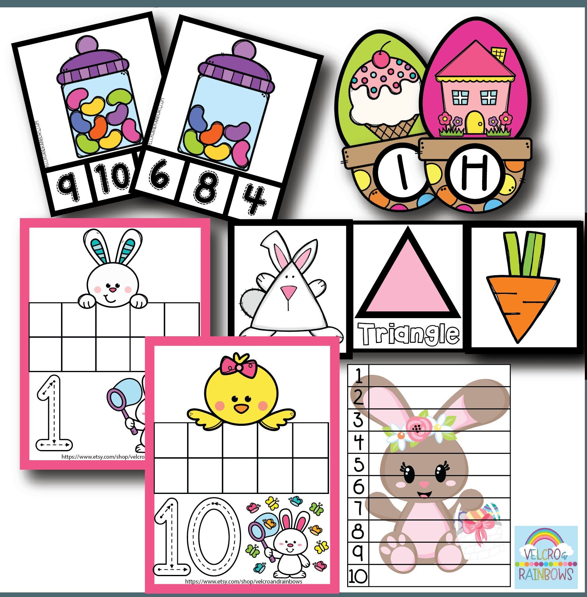 5 Activity Easter Bundle PRESCHOOL | Etsy