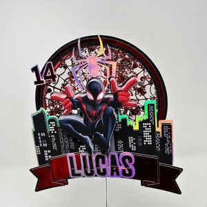 Boy Birthday Theme Cake Topper Spider Man