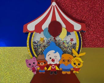 Plim Plim Party Cake Topper Personalized | Circus Theme Birthday Decoration | First Birthday Topper
