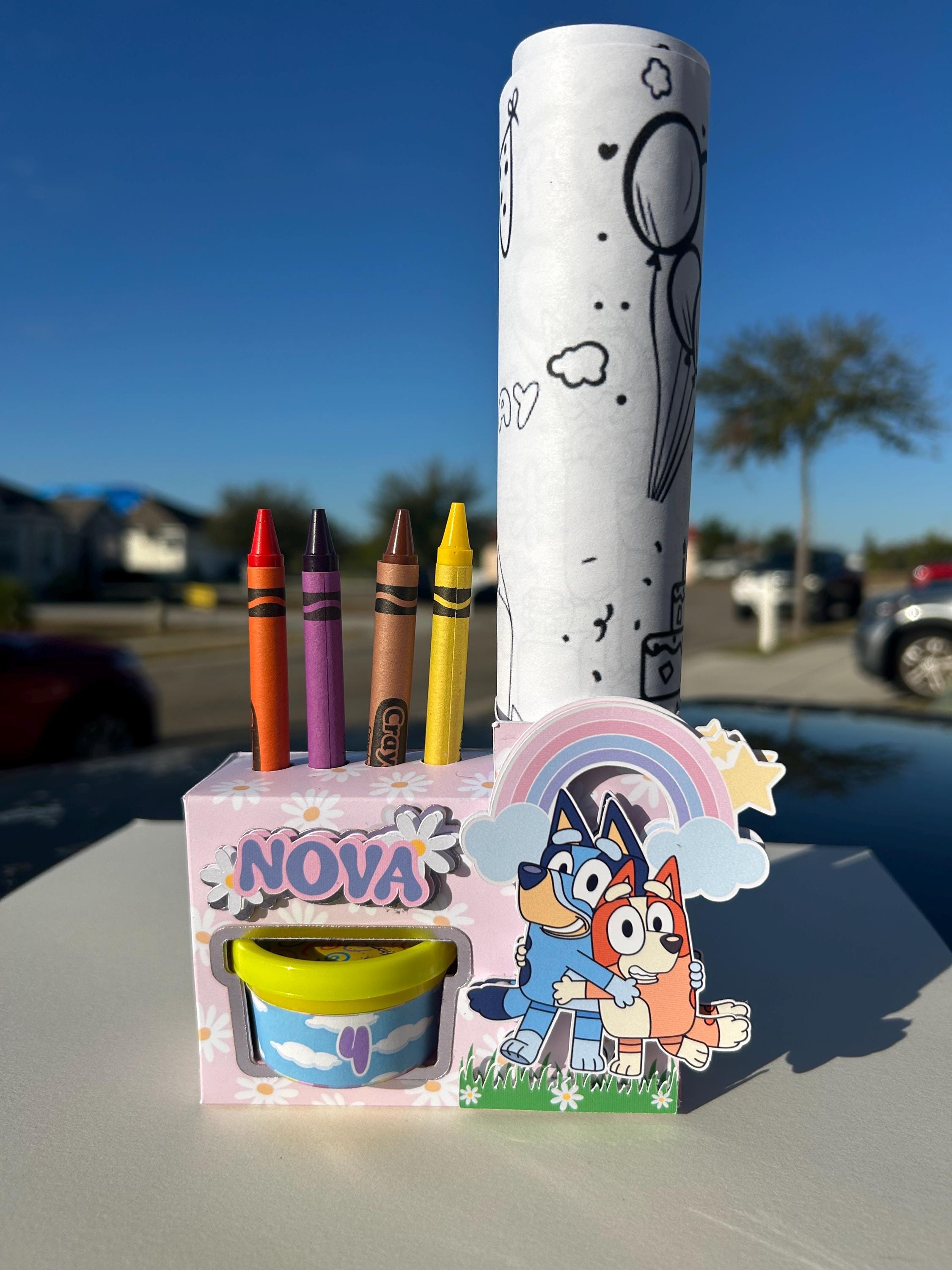 Blue & Bingo Party Favor Boxes, Personalized Kids Birthday Favor Box ...