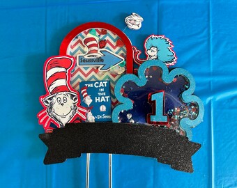 Cat in the Hat Inspired Cake Topper