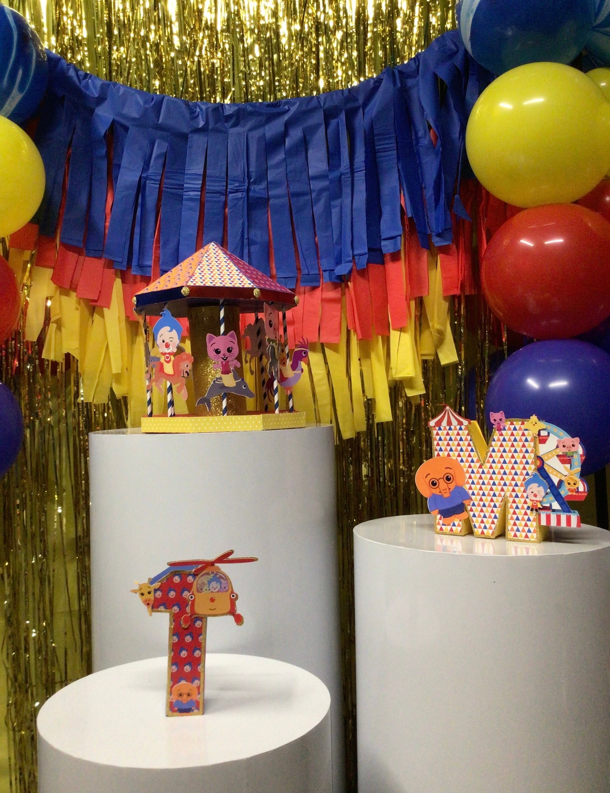 Kids Clown Cake Topper Circus Clown Birthday Party Customized Decoration First Year Baby - Thumbnail 2
