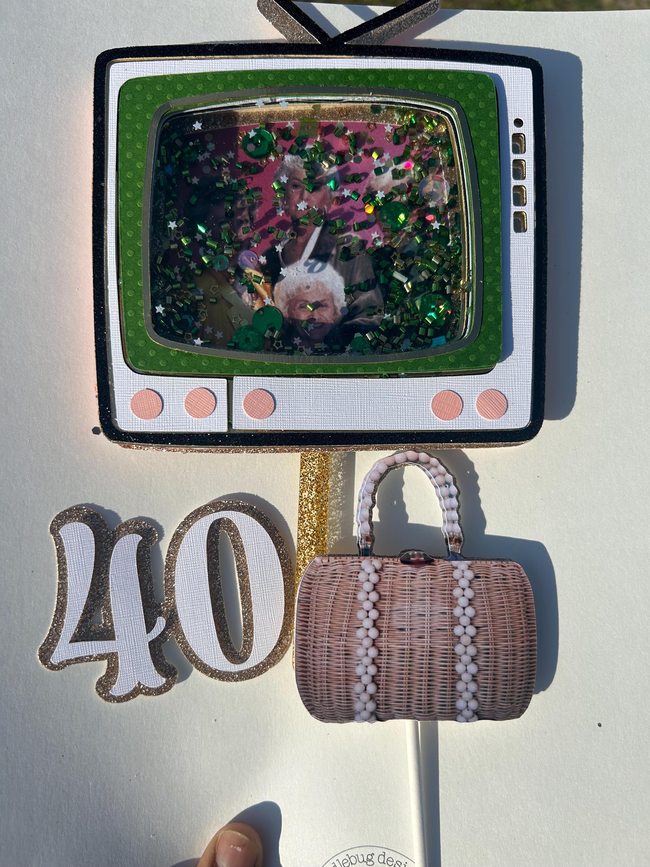 Golden Girls  Birthday Cake Topper – Retro TV Shaker & Purse Design - Thumbnail 5