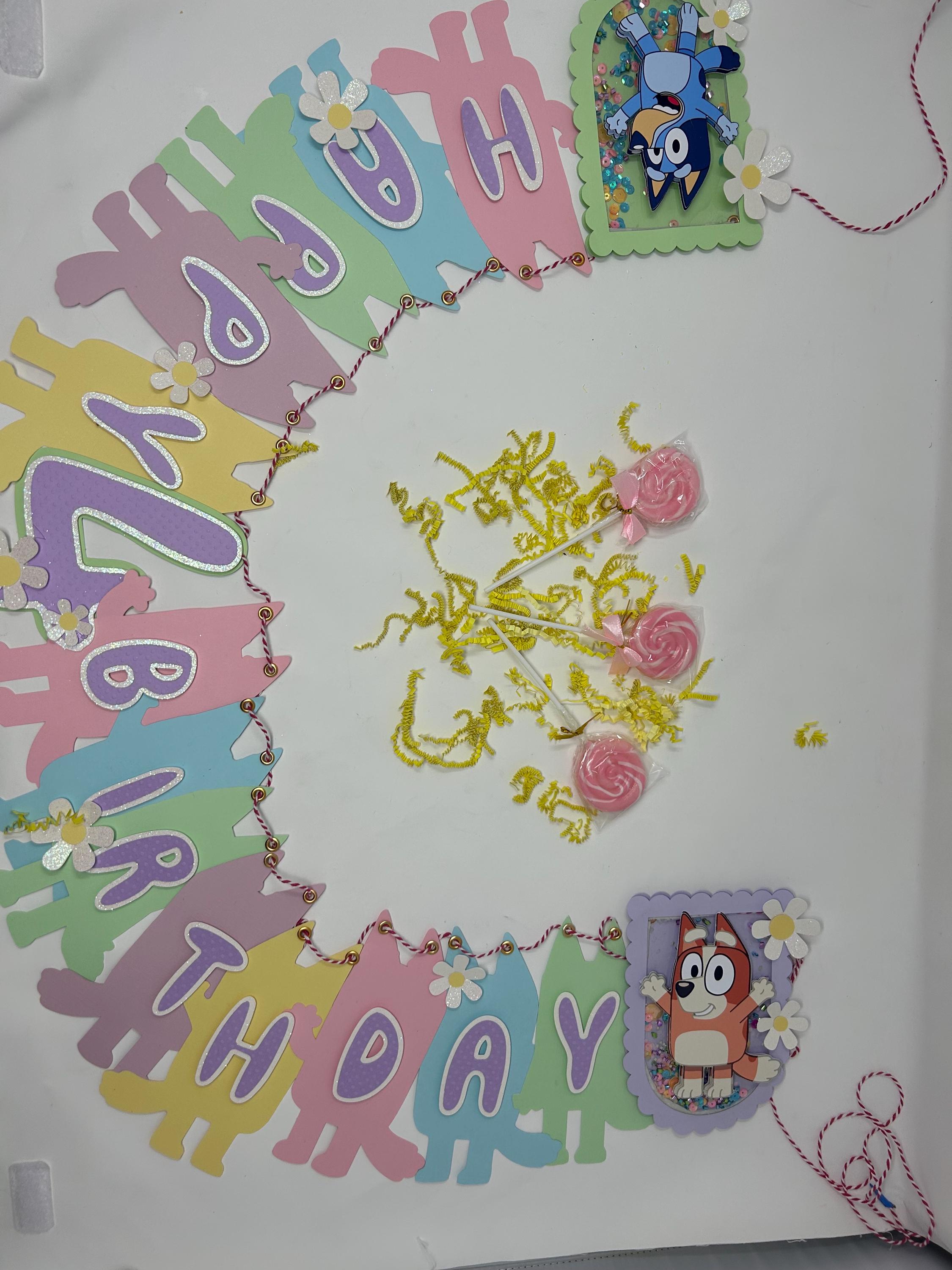 Bluey Happy Birthday Banner