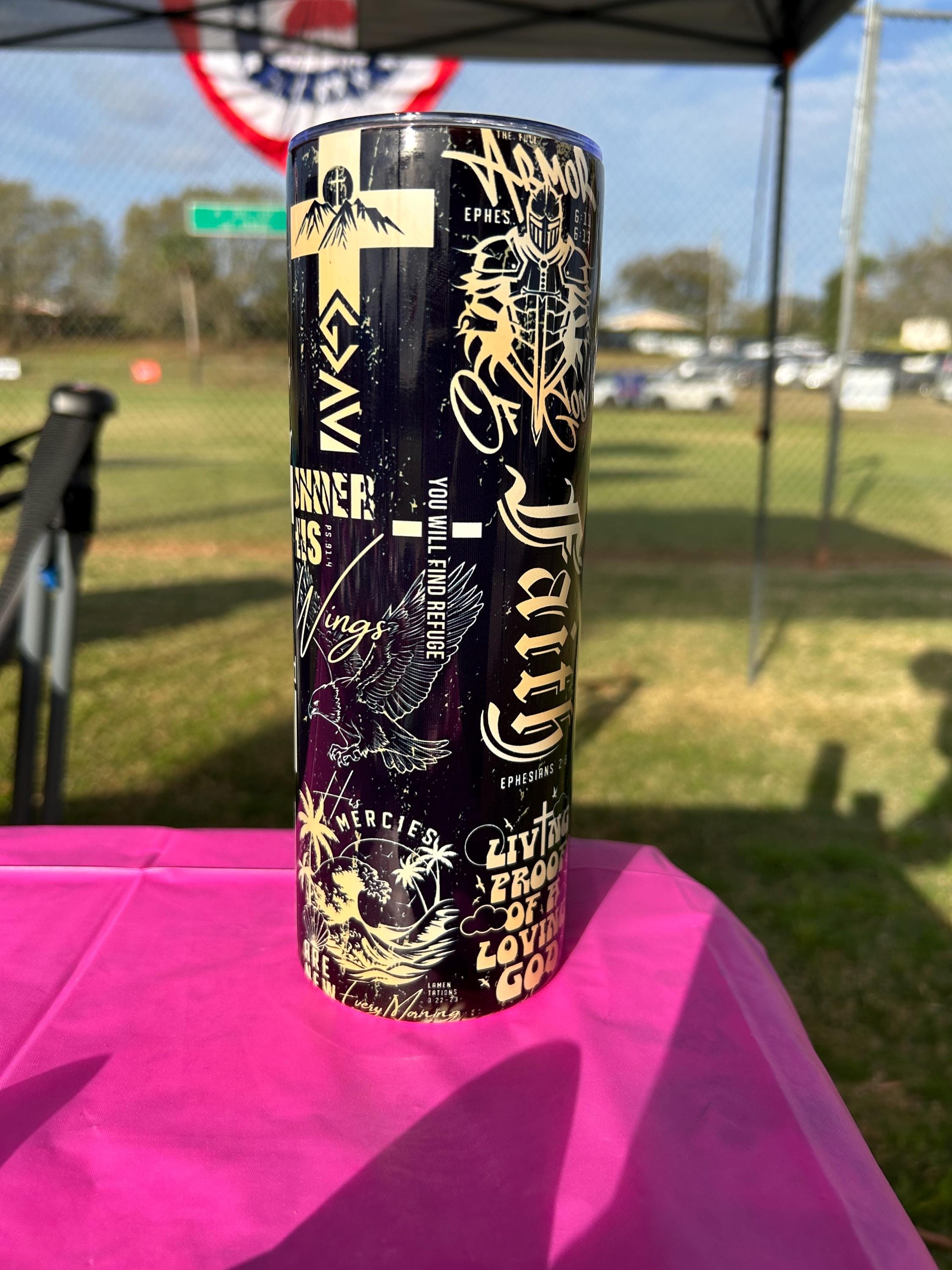 Personalized Tumbler Cup  Christian Message - Thumbnail 3