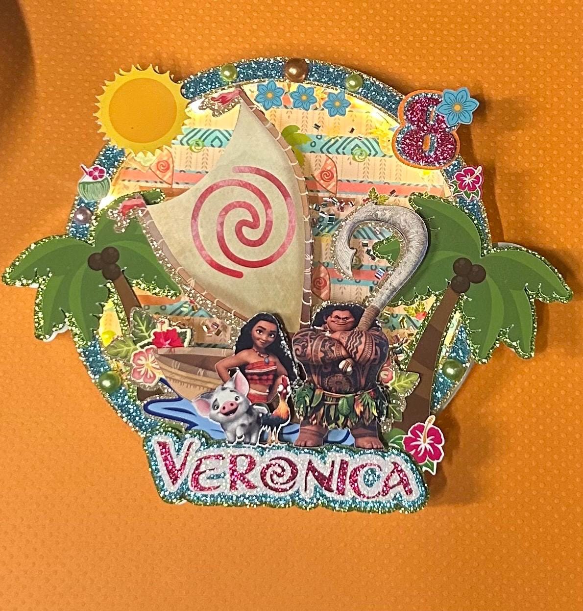 Girl Aloha Birthday Party Cake Topper - Thumbnail 4