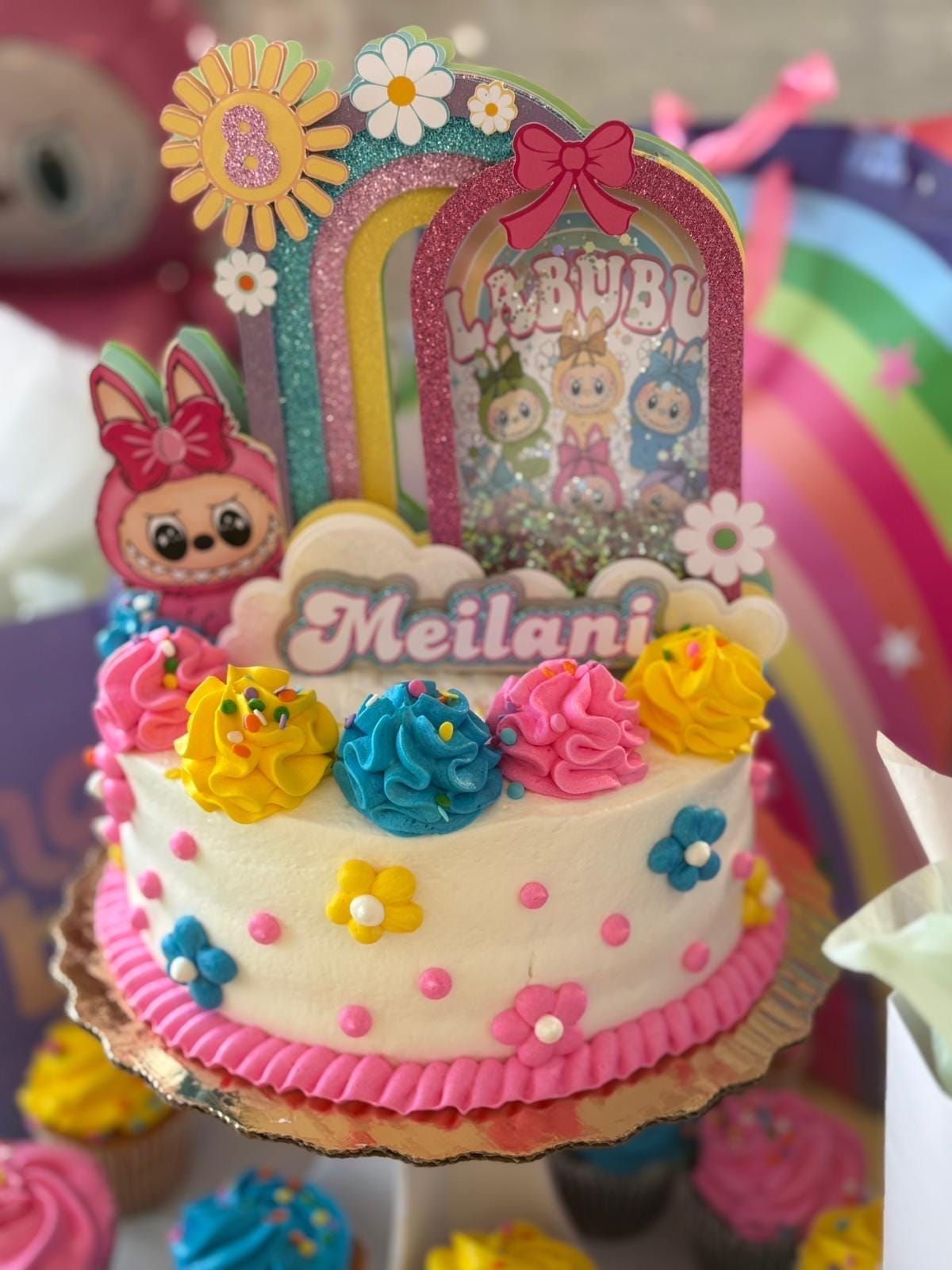 Labubu Monster  Birthday Party Cake Topper