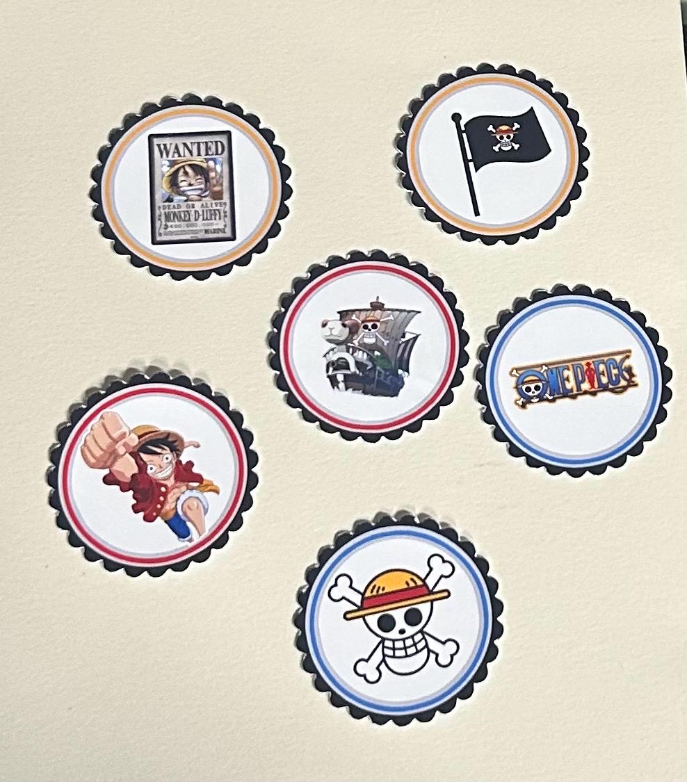One Piece Cake Topper and 6 Cupcake Toppers - Thumbnail 3