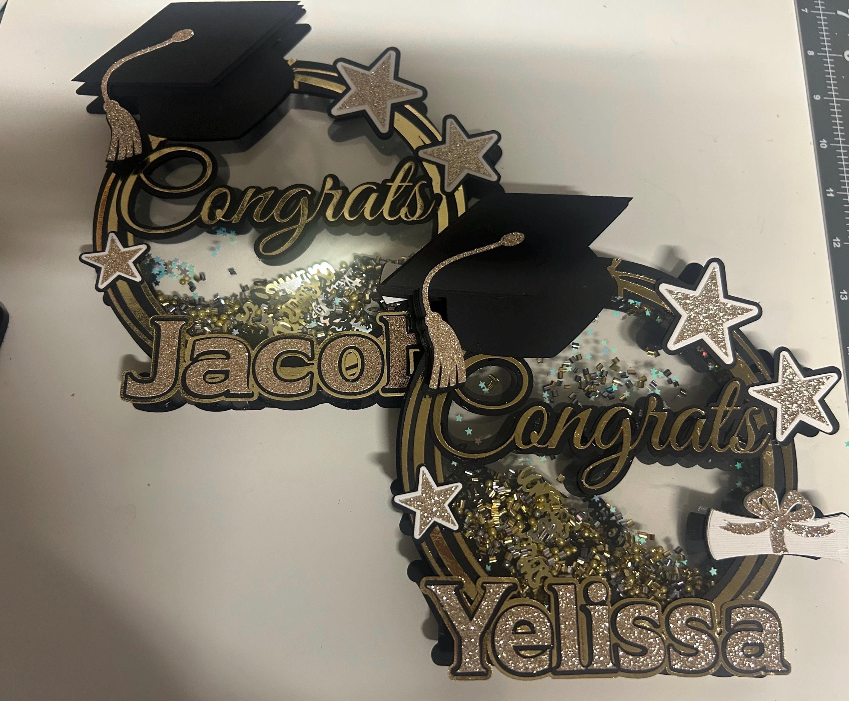 Graduation Cake Topper – Class of 2025 Personalized Shaker - Thumbnail 3