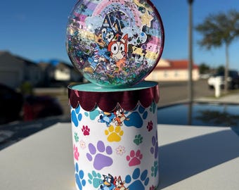Blue & Bingo Personalized Party Favor  Dog Pringles Shaker