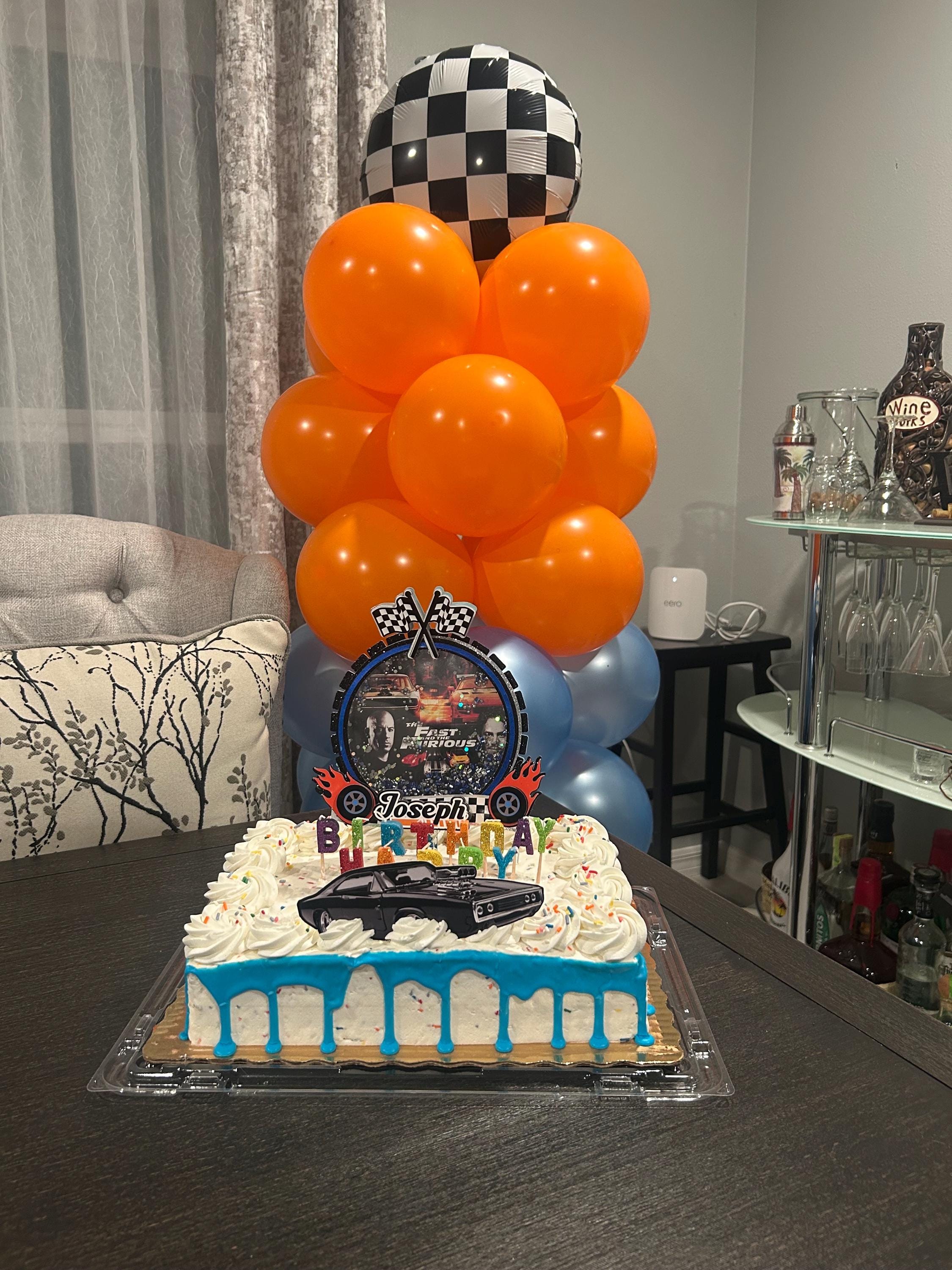 Fast & Furious Cake Topper Set – Personalized Birthday Decoration - Thumbnail 3