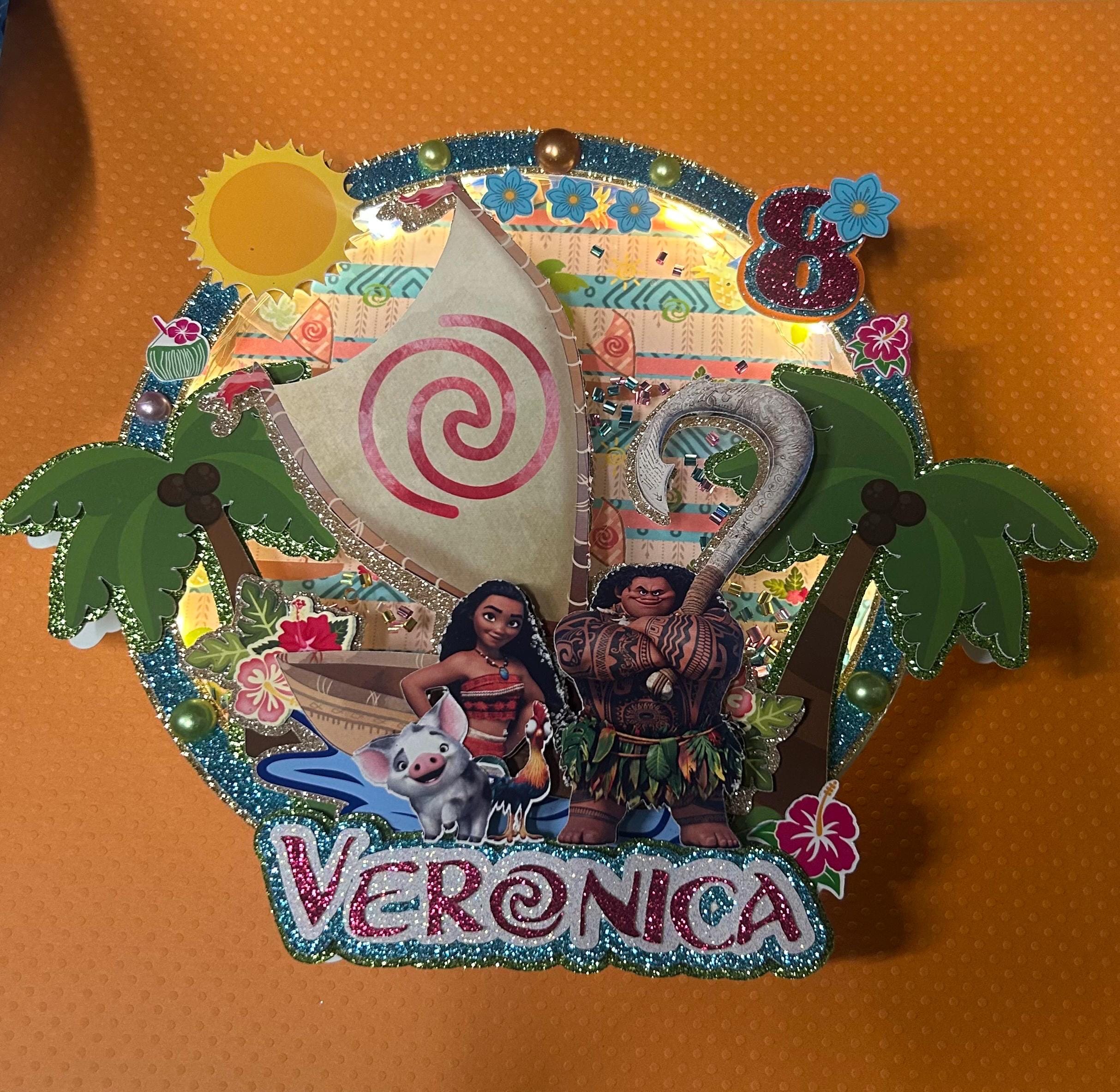 Girl Aloha Birthday Party Cake Topper - Thumbnail 3