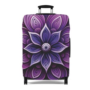 Beautiful Purple Amethyst Lavender Mosaic Mandala Design Art Print Travel Gifts For Women And Girlfriends Suitcase Luggage Cover
