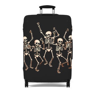 Halloween Bagagehoes Dansende Skeletten Griezelig Spookhuis Griezelig Skelet Trick Or Treat Reiscadeaus voor mannen en vrouwen Kofferhoes